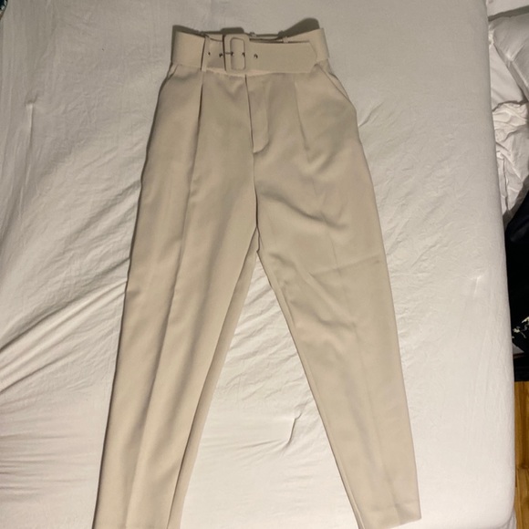 Zara pants with fabric covered belt - Picture 6 of 6
